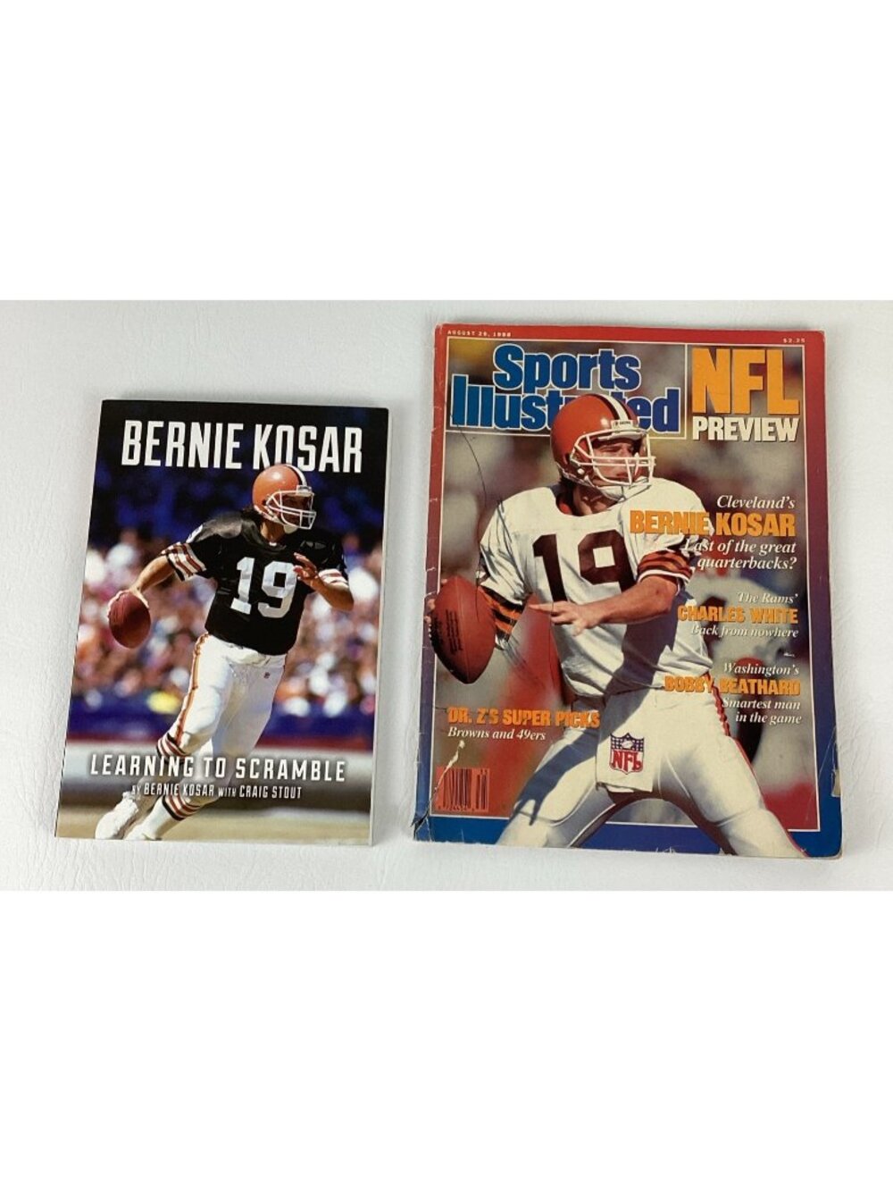NFL Sports Illustrated Magazine 1988 with Bernie Kosar Learning To Scramble Book